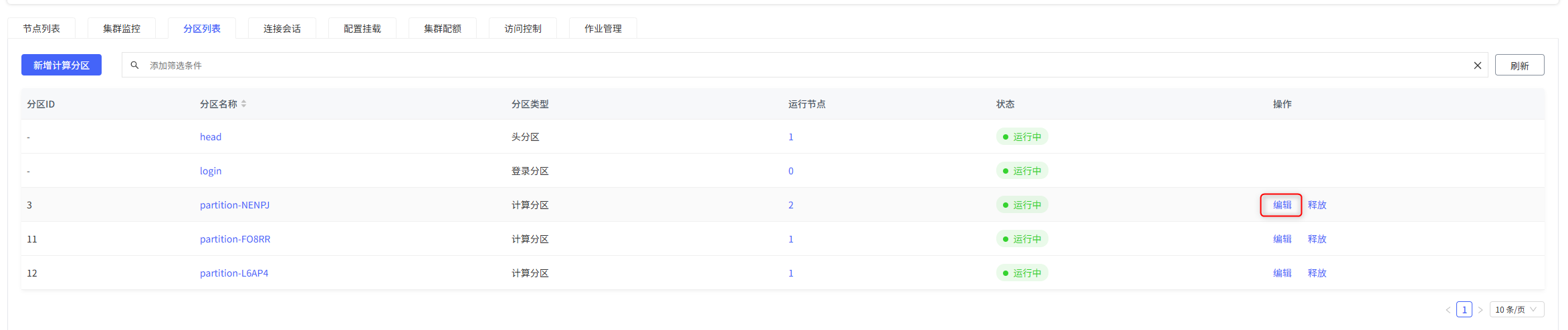 partition details
