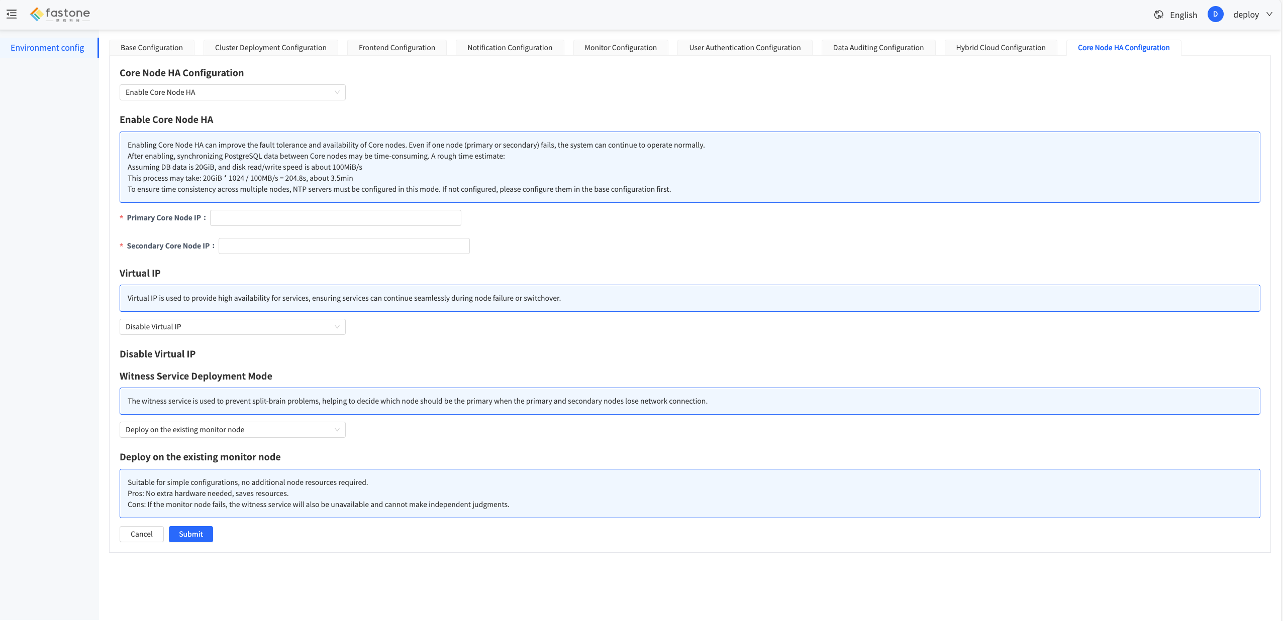 config-core-ha